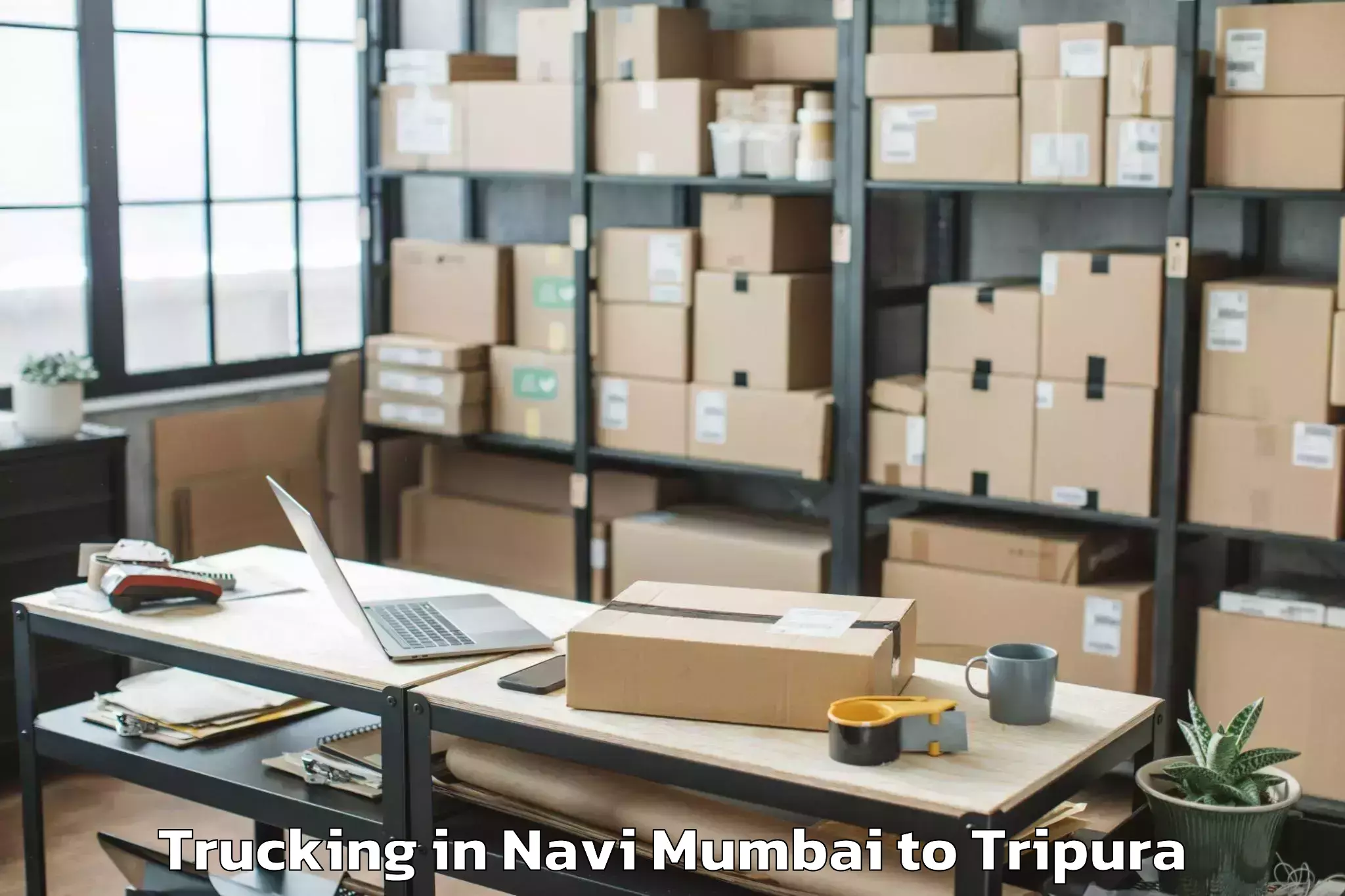 Affordable Navi Mumbai to Amarpur Gomati Trucking